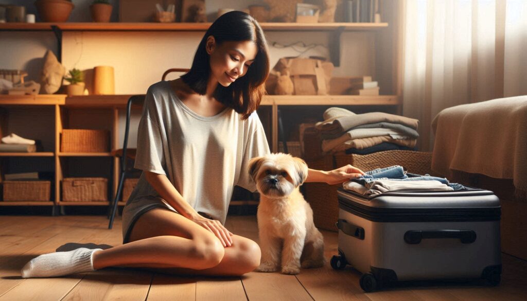 강아지 처음 키울 때 사랑스럽게 바라보는 모습