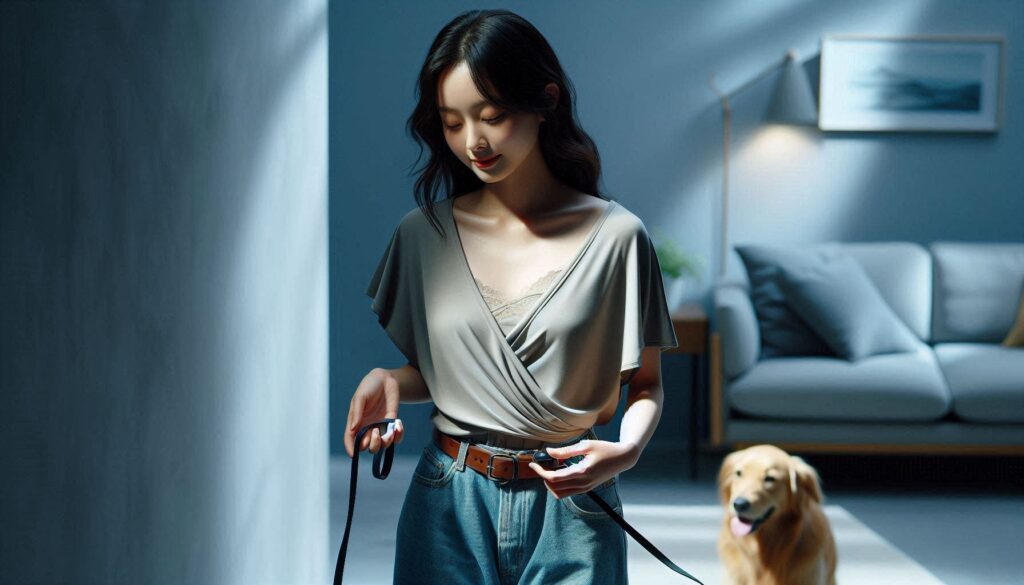 강아지 산책 하루 몇 번 해야 할까 상황에서 보호자와 산책하는 모습