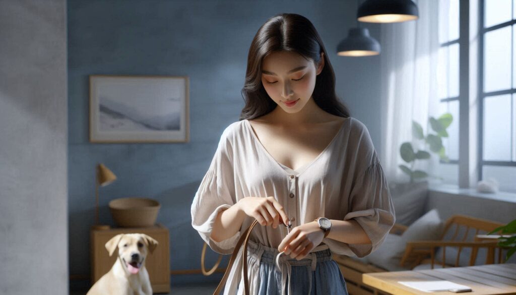 강아지 산책 하루 몇 번 해야 할까 상황에서 보호자와 산책하는 모습