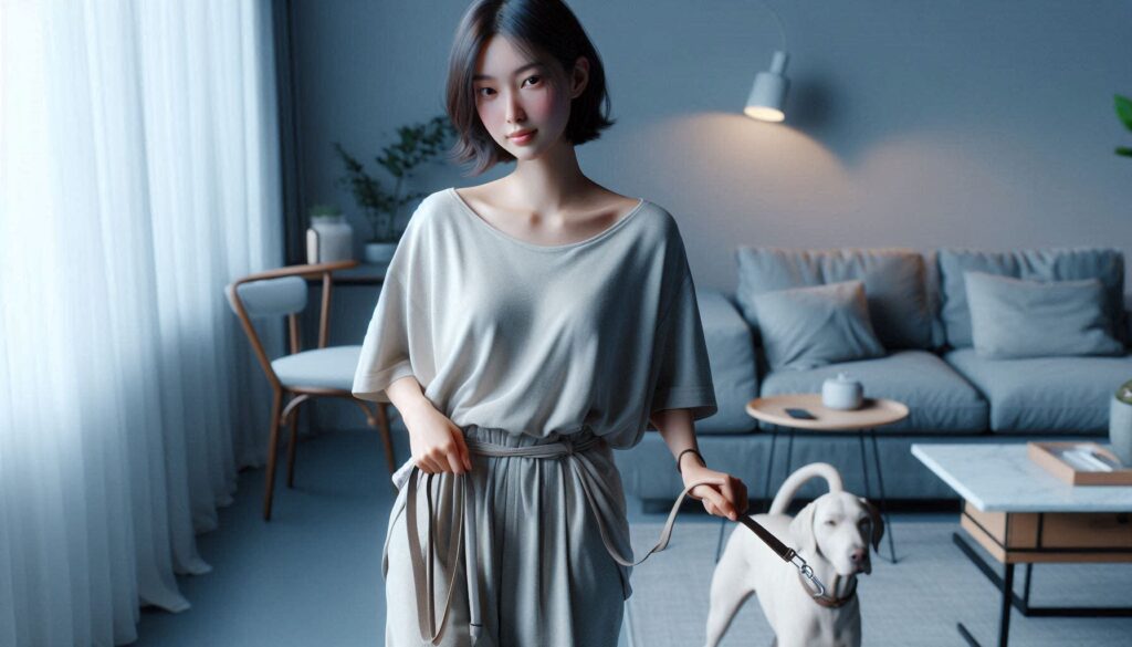 강아지 산책 하루 몇 번 해야 할까 상황에서 보호자와 산책하는 모습