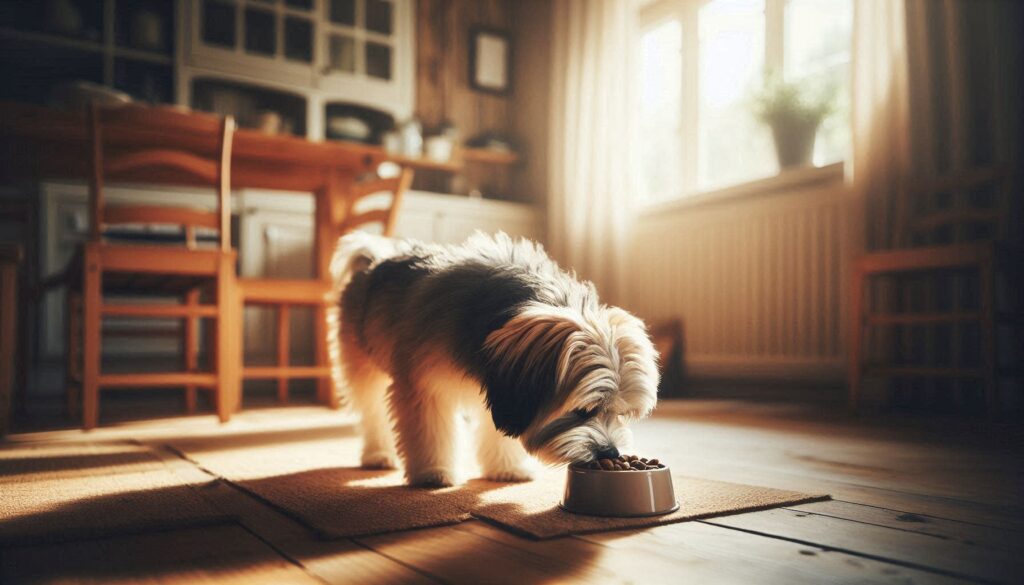 강아지 설사해서 힘들어하는 모습