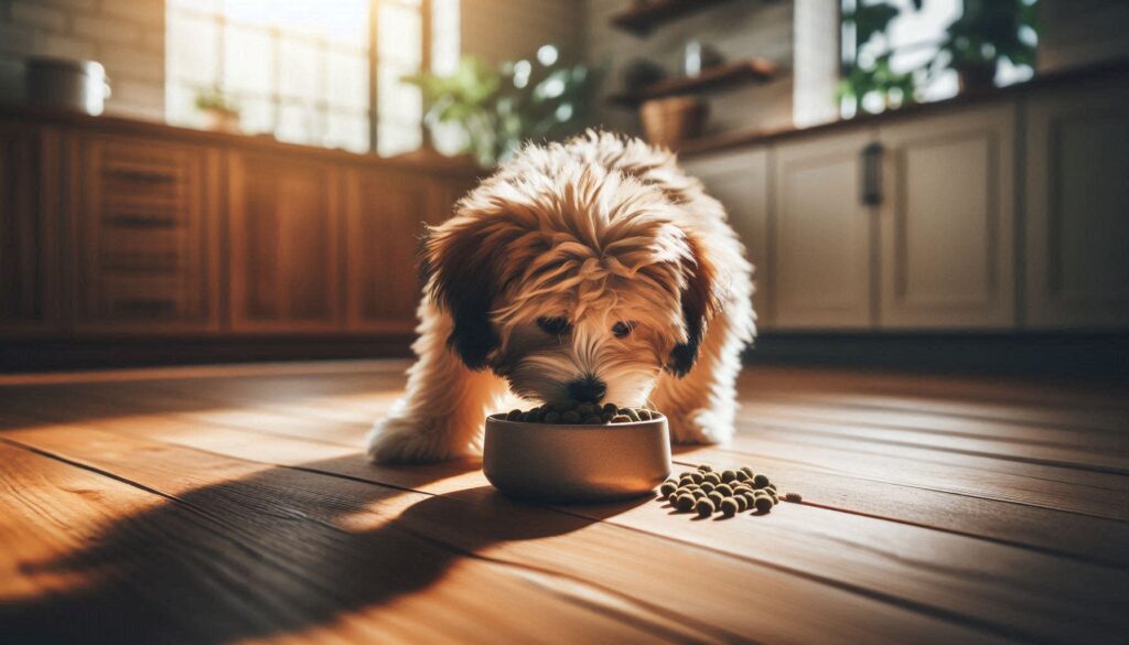 강아지 설사해서 힘들어하는 모습