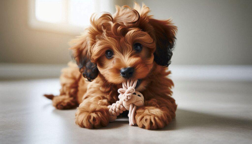 강아지 물어뜯는 행동 교정 방법 이갈이 모습