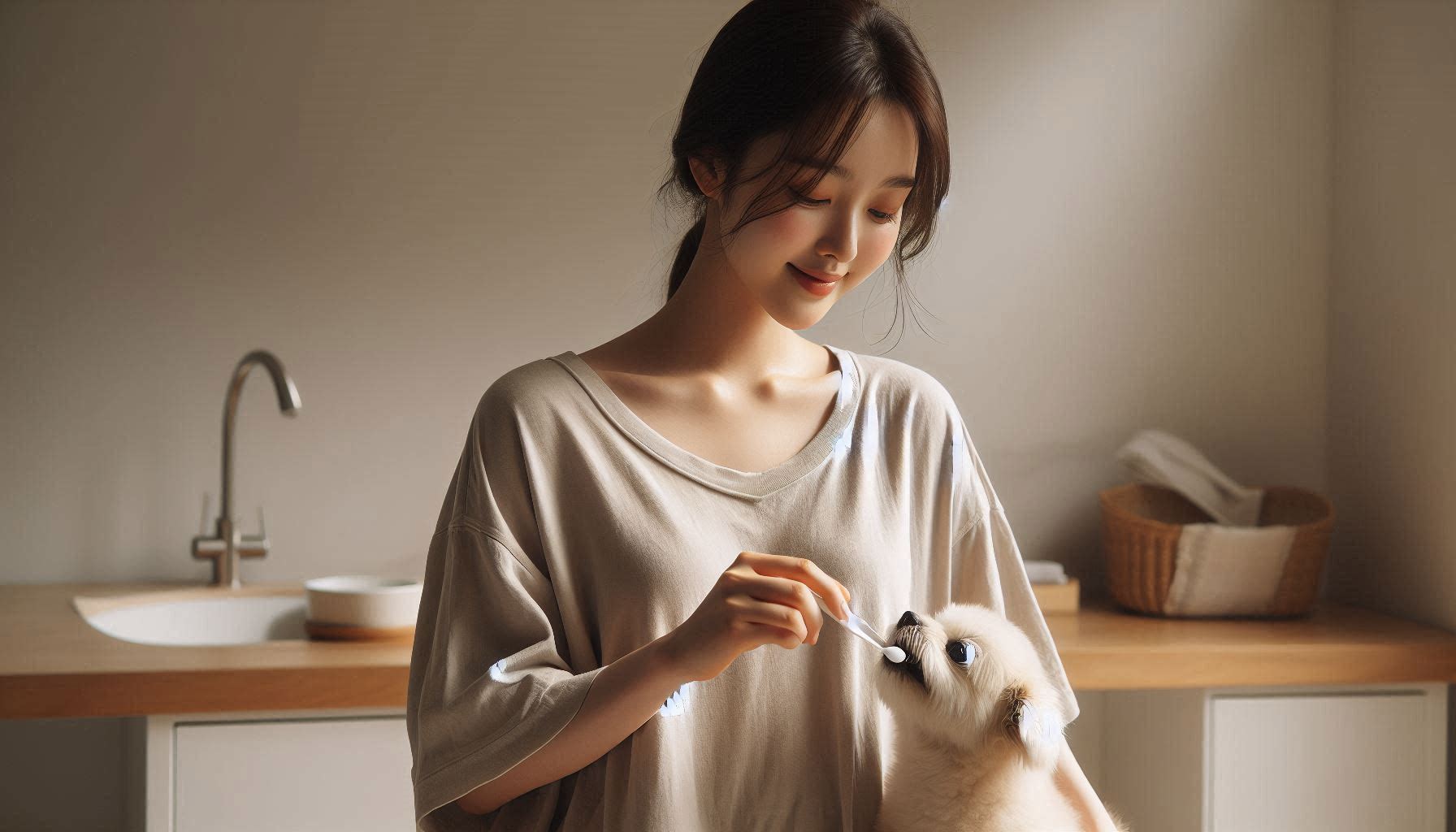 강아지 치석 제거 비용과 주기에 맞춰 동물병원에서 스케일링을 준비하는 모습