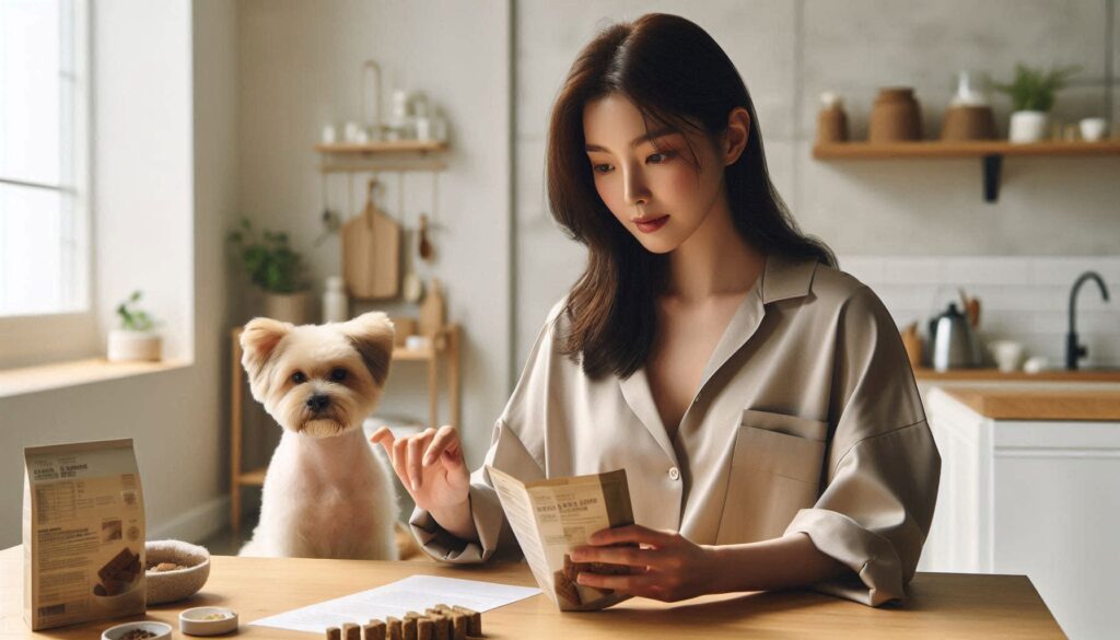 강아지 설사 증상 케어 모습
