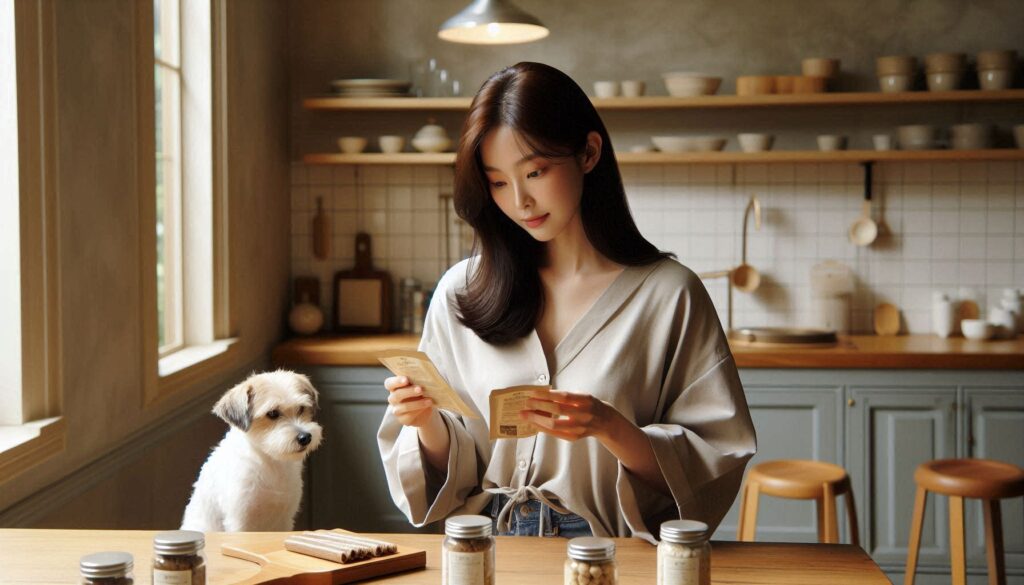 강아지 설사 지속 시 관찰 장면
