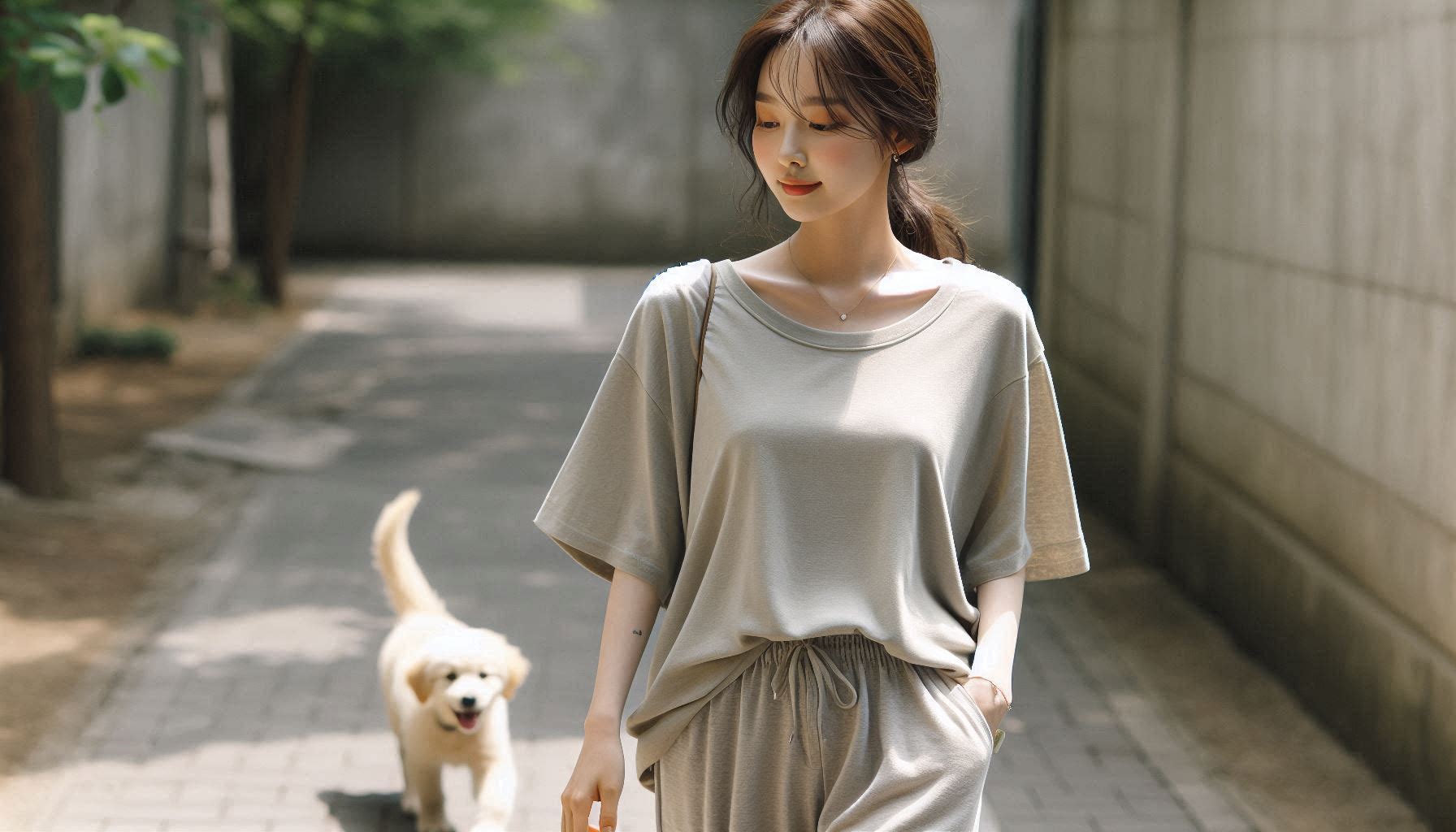 강아지 집착 행동 이유를 확인하며 보호자가 행동 패턴과 환경을 관찰하는 모습