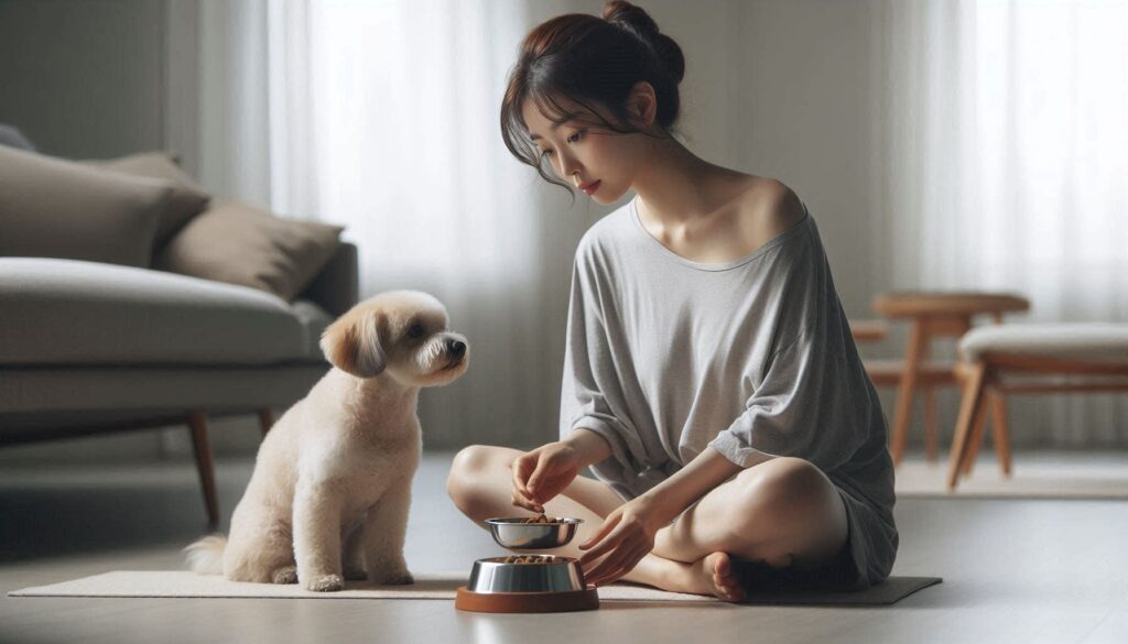 사료 급여 장면