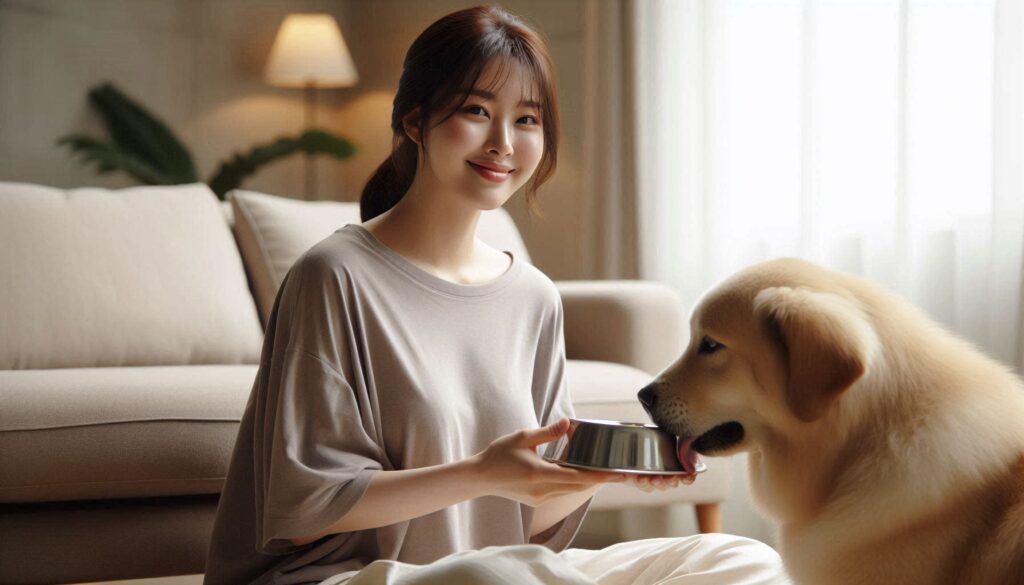 사료 급여 장면