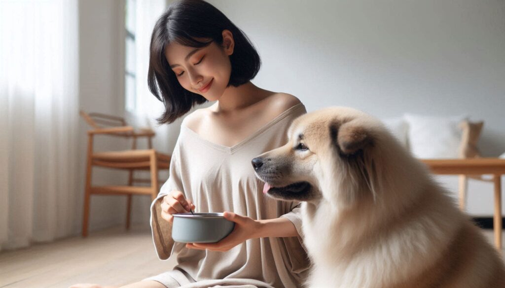 사료 급여 장면